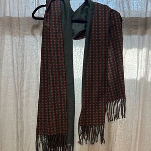 Pretty Persuasions Plaid Scarf in orange and green